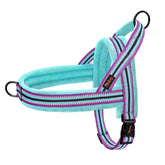Didog soft flannel padded dog vest harness front view with comfortable no-pull design