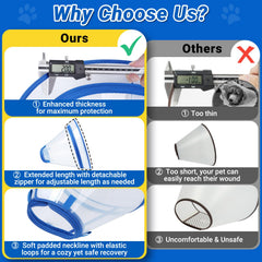 Didopet clear recovery cone preserves 360° vision during recovery