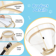 Didopet dog cone size guide helps pick a secure, long enough fit.
