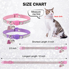 DILLYBUD adjustable 8-12 inch collar fits kittens through small cats securely.