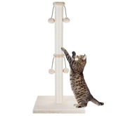 Dimaka 34 inch cat scratching post tall view for big cats promotes full stretch.