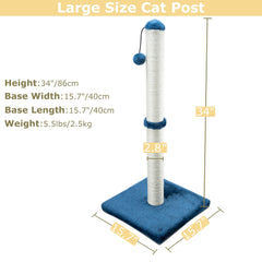 Dimaka cat scratching post with sisal rope offering durable claw sharpening and play