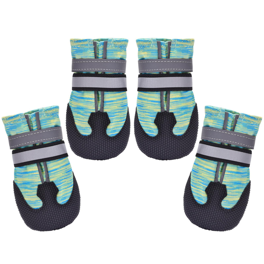 Dimicoo water-resistant dog boots, winter-outer view, designed for icy traction.