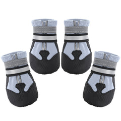 Dimicoo water-resistant dog boots showcase winter-traction on snow.