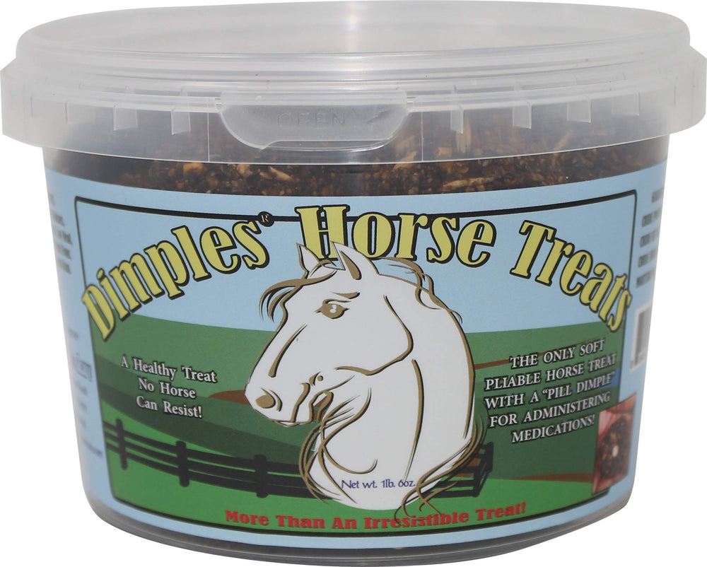 Dimples Pill Dimple in 1lb tub eases medication time for horses.