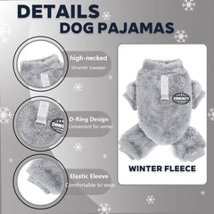Dinkinty suéter para perro gris talla m, abrigo cálido para días fríos