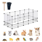 DINMO rabbit playpen iron-net-bottom provides chew-resistant stability for curious small pets.