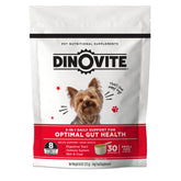 Dinovite 3 in 1 probiotic small dogs bottle pour supports digestion and gut balance.