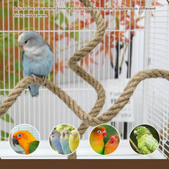 DINTSTYLE 41.33-inch bird rope perch enables extended play and exercise.