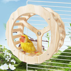 DINTSTYLE percha de madera natural para aves, segura para roer.