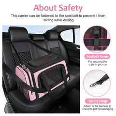 Discala cat carrier multiple carrying options with handles and strap