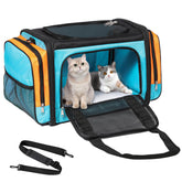 Discala Large Cat Carrier top view shows roomy interior for multiple pets