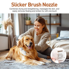 Discala slicker brush feature for gentle shedding control
