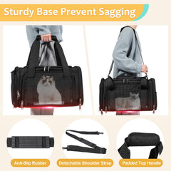 Discala sturdy tear-resistant fabric ensures durability for daily pet travel.