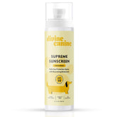 Divine Canine sunscreen bottle with SPF 30 delivers broad spectrum protection for dogs.