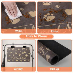 DK177 Pet Feeding Mat surface is easy to wipe clean after use.