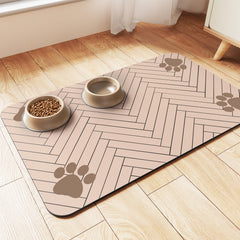 DK177 Pet Feeding Mat absorbent-waterproof-back protects floors from spills.