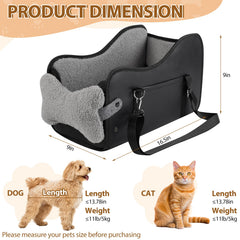 DMDMBSR dog car seat anti-slip bottom stabilizes during rides