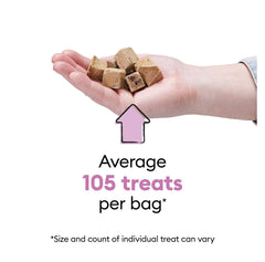 Beef liver treats with 65 percent crude protein for active dogs