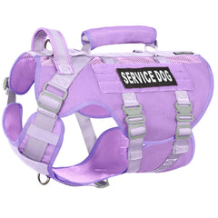 Dnallrino service dog vest front view shows breathable mesh for all-day comfort.