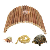 Dnoifne hermit crab climbing toys wooden bridge enhances enrichment and safe exploration.