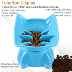 DNOYEUS dishwasher-safe elevated pet bowl made of melamine for easy cleaning
