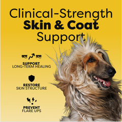 DocItchy vegan bacon-flavor chews close-up shows tasty skin and coat support