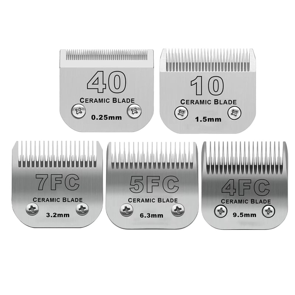 DODAER detachable ceramic blades set closeup for durable, precise at-home grooming