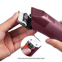 DODAER clipper side-handling demonstrates ergonomic design for extended grooming sessions.