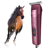 DODAER professional grooming clipper Burgundy front view enables precise horse trimming.