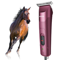 DODAER professional grooming clipper Burgundy front view enables precise horse trimming.