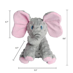 DODODOLA elephant-bright pink toy encourages interactive chewing and retrieval during playtime.