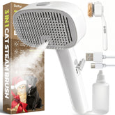 Doffur cat steam brush setup for at-home grooming efficiency