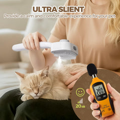 Doffur Pet Steam Brush large 60mL water tank enables longer sessions.
