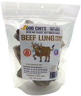 Dog Chits beef lung fillets packaging highlights grain-free training rewards