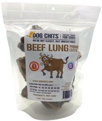 Dog Chits beef lung fillets packaging highlights grain-free training rewards