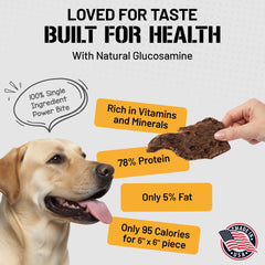 Dog Chits bison lung fillets uncut slices illustrate single-ingredient, grain-free goodness for lean treats.