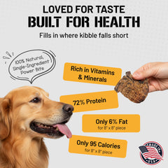 Dog Chits Lamb Lung Fillets bite slices serve as convenient training rewards.