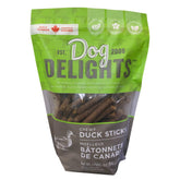Dog Delights Chewy Duck Sticks 1kg pack for long-lasting rewards during training.