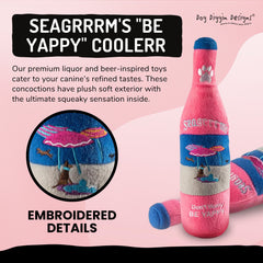 Dog Diggin Designs Libation Station parody design aids entertaining, novelty dog toy play.