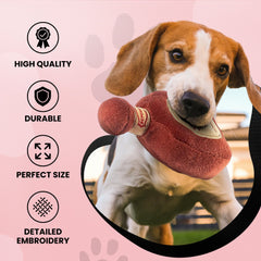 Dog Diggin Designs Libation Station plush texture close-up emphasizing durable soft exterior.
