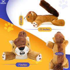 Dog Dog Big Fat Squirrel Toy soft fur close-up emphasizes marshmallow-like feel