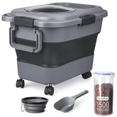TIOVERY dog-food-container with collapsible-handle for easy transport