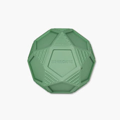 Dog Friendly Co Penta Ball closeup-durable-rubber shows long-lasting play for avid chewers.