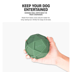 Dog Friendly Co Penta Ball treat-slot-open highlights mental stimulation during mealtime or playtime.