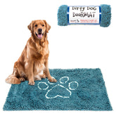 Dog Gone Smart Dirty Dog Doormat absorption close-up demonstrates strong water trapping for muddy paws.