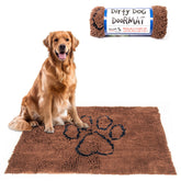Dog Gone Smart Dirty Dog Doormat close-up showing ultra-absorption of water and mud.
