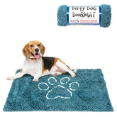Dog Gone Smart Dirty Dog Doormat close-up shows high moisture capture for muddy paws.