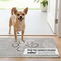 Dog Gone Smart Dirty Dog Doormat absorption closeup highlights high GSM for heavy moisture and mud
