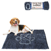 Dog Gone Smart Dirty Dog Doormat absorption closeup highlights 3000 GSM capacity for high-traffic mudrooms